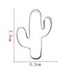 2pcs Opuntia Shape Cookie Cutter Stainless Steel Biscuit Moulds Cake Kitchen Baking Tool