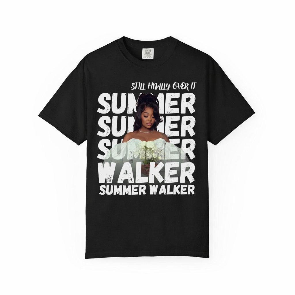 Summer Walker Tour 2026 Still Finally Over It PNG Design Retro Men's Women's Y2k Pure Cotton T-shirt Concert Oversized Clothing