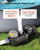 Above Ground Pool Pump, 250W, 11,700 L/H Max Flow Single Speed Swimming Pool Pump, AC 220-240V, 2850 RPM, 8 M Max Head Lift, with Filter Basket & Lid,