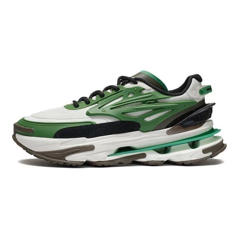 Li-Ning CF Xing Shan Version 2 Mens Low Top Lifestyle Casual Shoes White Green AGLR285-5 45