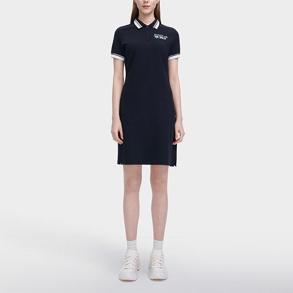 New FILA Short Sleeved Dresses Women's Jet Black F11W328311ABK