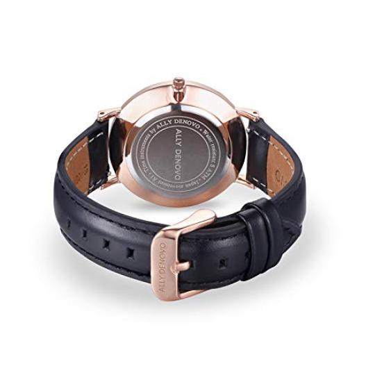 ALLY DENOVO Watch Replacement Strap Set Ladies STARRY NIGHT Quartz Navy Rose Gold Black AF5017.4 [Item]