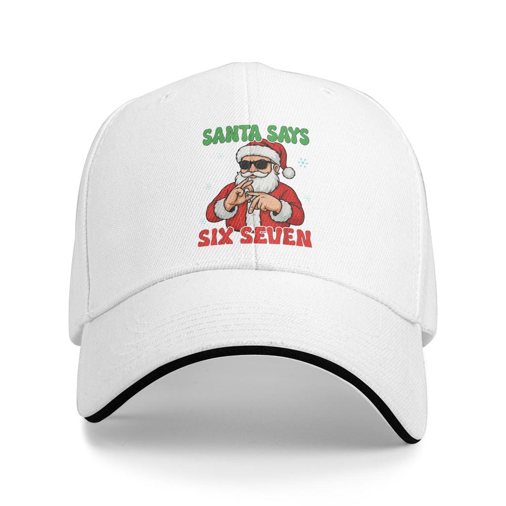 Santa Says Six Seven Meme 67 Christmas Holiday Cute Xmas 6 7 Baseball Cap Fashion Trucker Hat Summer Male Hunting Baseball Caps