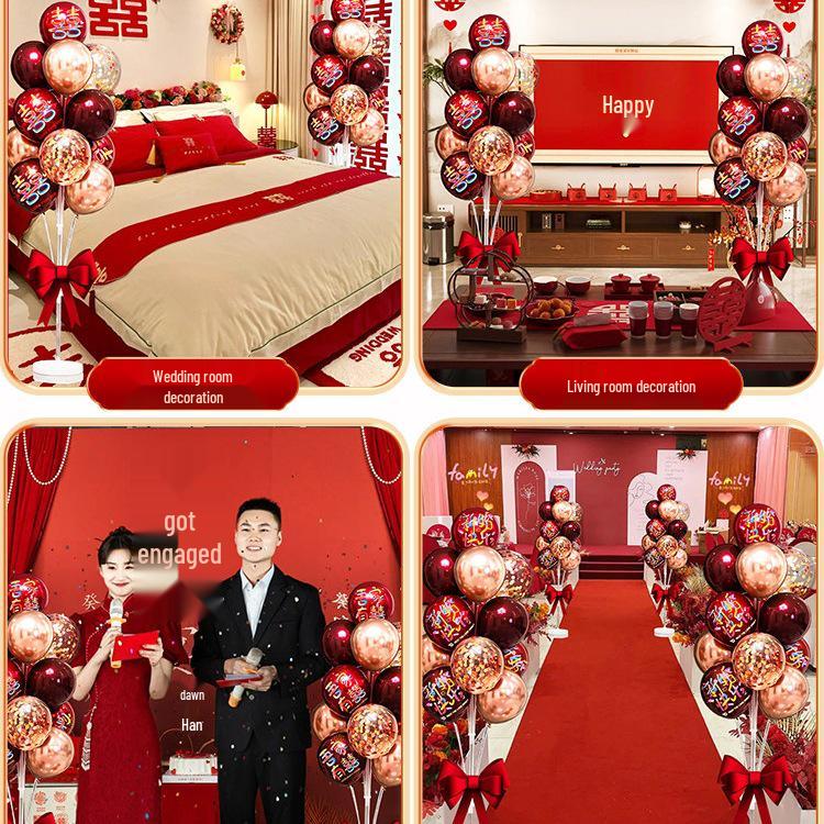 Wedding & Engagement Balloon Decoration Set: Aisle Runner, Room & Column Décor Kit