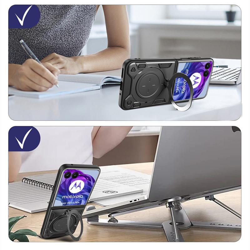 Kraftig Beskyttelsesdeksel For Motorola Moto Razr 50 40 Ultra Razr Plus 2024 2023 Deksel Stativholder Støtsikkert Funda Coque Capa