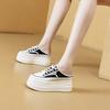 2025 summer new 8CM heightening polyurethane bottom bag head half drag breathable lazy one pedal casual little white shoes