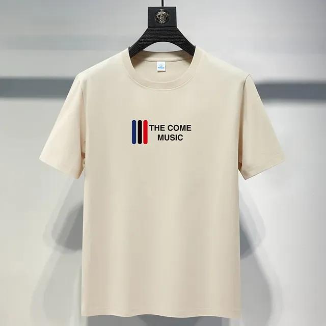 

Мужская хлопковая футболка свободного кроя с английскими буквами и буквенным узором Париж, летняя свободная футболка с круглым вырезом и короткими рукавами XXL