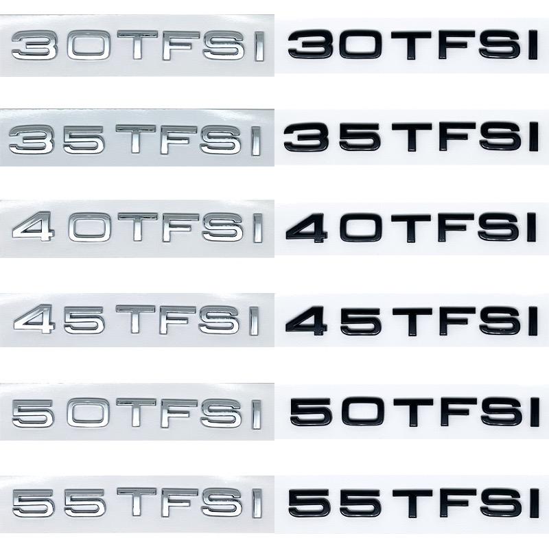 3D Letters Numbers Emblem For Audi A4 40TFSI 45TFSI 50TFSI 30TDI Car Trunk Lid Nameplate Badge Logo Sticker Chrome Glossy Black