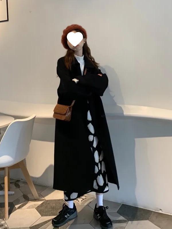 Women's 2025 Korean Woolen Mid-Length Coat - Autumn/Winter Versatile Style