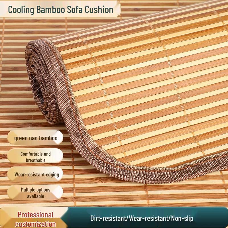 Summer Breathable Bamboo Seat Cushion for Office, Sofa, or Car