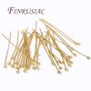 50Pcs/Lot Pins For Jewelry 14K Real Gold Plated 18mm 20mm 26mm 30mm 35mm Pins With Ball For DIY Bracelet Accessories