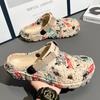The New Men's One-word Drag Shoes with Thick Soles Wear One Shoe and Two Beach Cool Slippers.