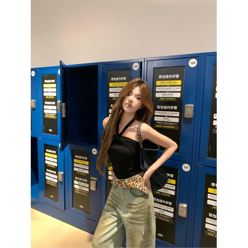 [Human Cotton] Spice Girl Bow Strap-on Tube Top, Women's Pure Desire Style Red Slim-fitting Short Top