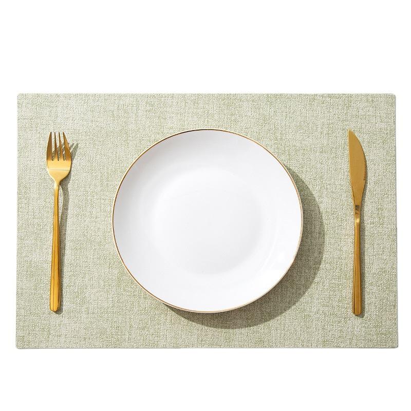 Nordic ins simple leather placemat waterproof and oil-proof western dining mat anti-fouling, anti-scalding and heat insulation mat double-sided