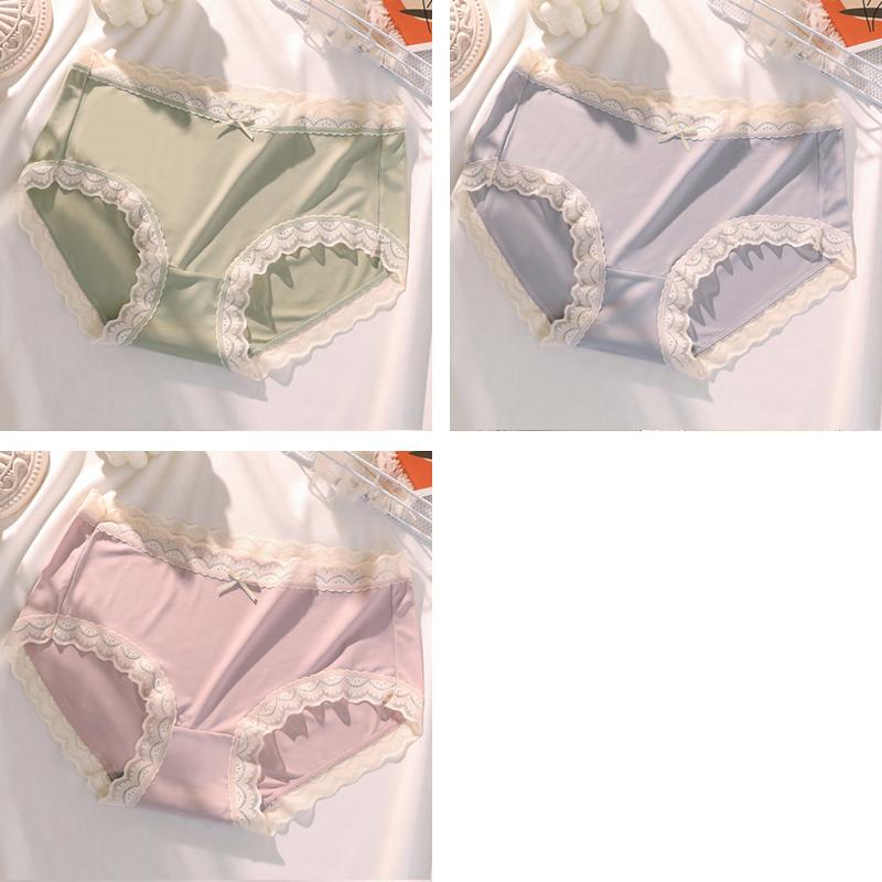 

3 шт./лот, женские кружевные трусики, бесшовные дышащие трусы для девочек, сексуальное нижнее белье, женское нижнее белье XL