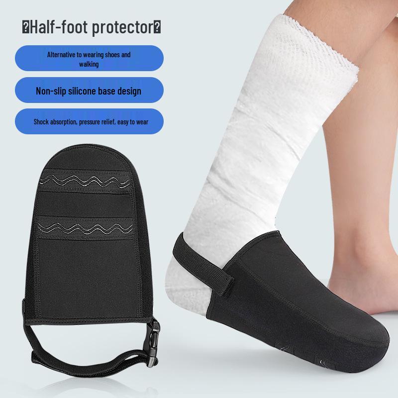 Adjustable Anti-slip Shock Absorption Sleeve & Warm Sock Cover One Size чёрный