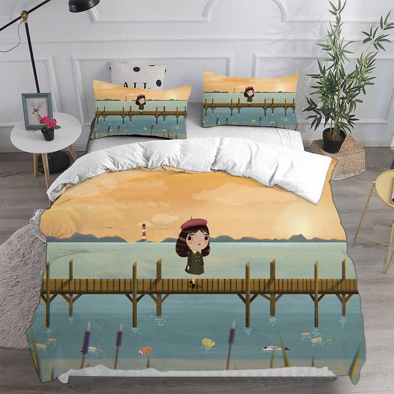 Home Textiles Little Misfortune Bedding Sets Comforter Quilt Bed Cover Duvet Cover Pillow Case 2-3 Pieces Sets Kids Adult Size