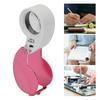40X Magnifier Loupe LED Lights High Transmittance Portable Jewelers Loupe with Aluminium Alloy   for Elderly