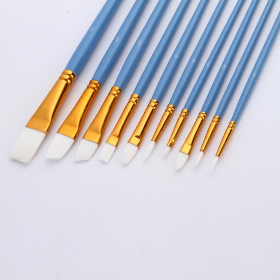 10 sztuk/zestaw Różne rozmiary pędzelków malarskich dla artysty akwarelowy obraz olejny