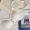 Cloud Cream Floral Lingerie: Wire-Free Push-Up Bra with Side Support