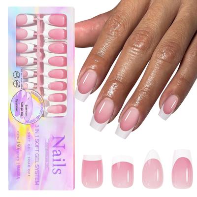 Nail Art Traceless Wearing Nail Removable Nail Art French Wearing Nail Art False Nail Patch