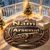 Custom Name Personalized Arsenal F.C Print Round Rug, Versatile Home Decor Carpet, for Playroom, Apartment, Balcony, Entryway, Hallway Gift
