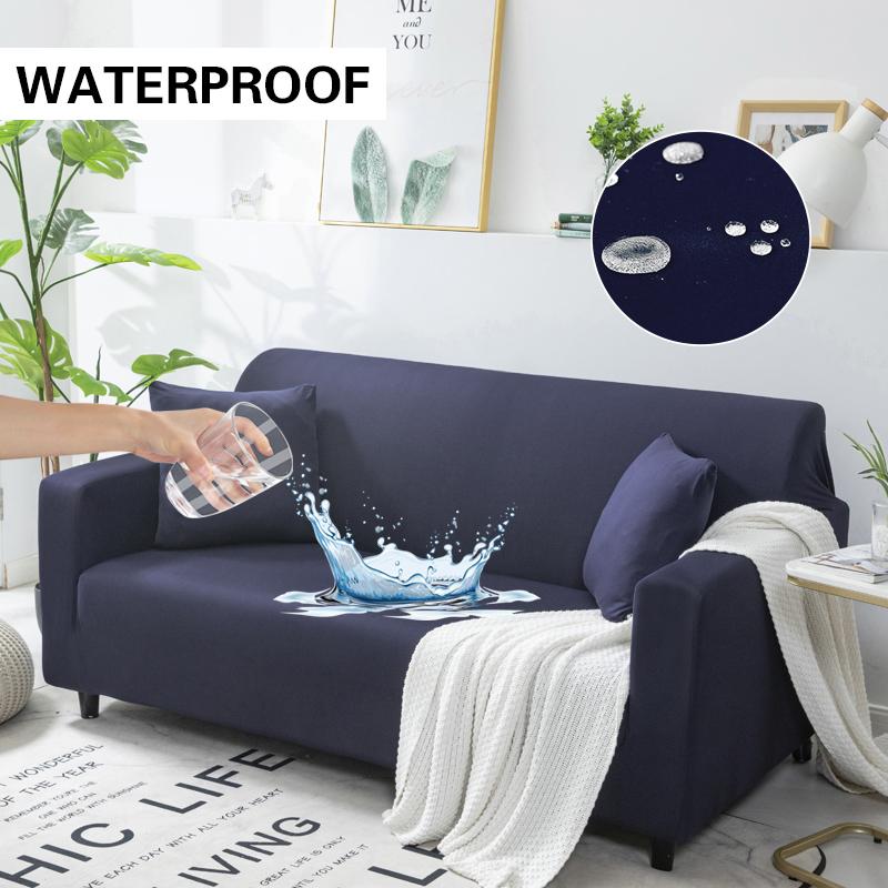 Waterproof Sofa Slipcover Stretch Couch Cover Pet Friendly Sofa Covers For Living Room Furniture Protector With Elastic Bottom