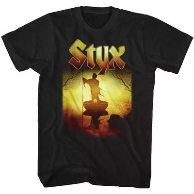 Styx Creepy Ferry Black Adult T-Shirt