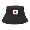 Japan Flag Print Bucket Hat , Patriotic Fisherman Cap Hip Hop Fit Reversible Fishing Hat