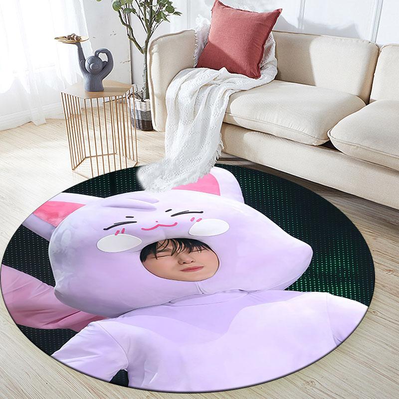 Choi San pattern round rug,Carpet Rug for Living Room Bedroom Playroom ,Non-slip Floor Mat,Holiday Gifts and Birthday Gifts.