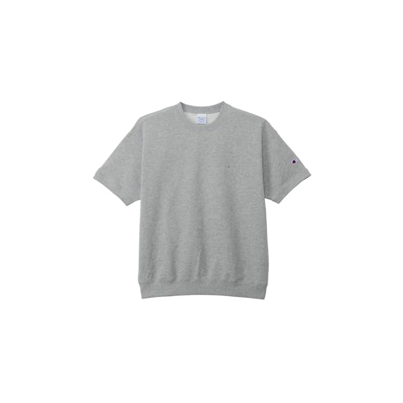 [Champion] Short-sleeved Sweatshirt with Embroidered Logo, Crewneck Style, BASIC C8-D011Z-070-L
