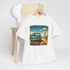 Unisex 50th Birthday T-shirt, Vintage Car Roadtrip Fifty Tee | Classic Auto Gift