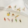 2 PCs Brass Charms 18K Gold Plated Colorful Enamel Cloud Meteor Lightning Weather Pendant For DIY Necklace Jewelry Making