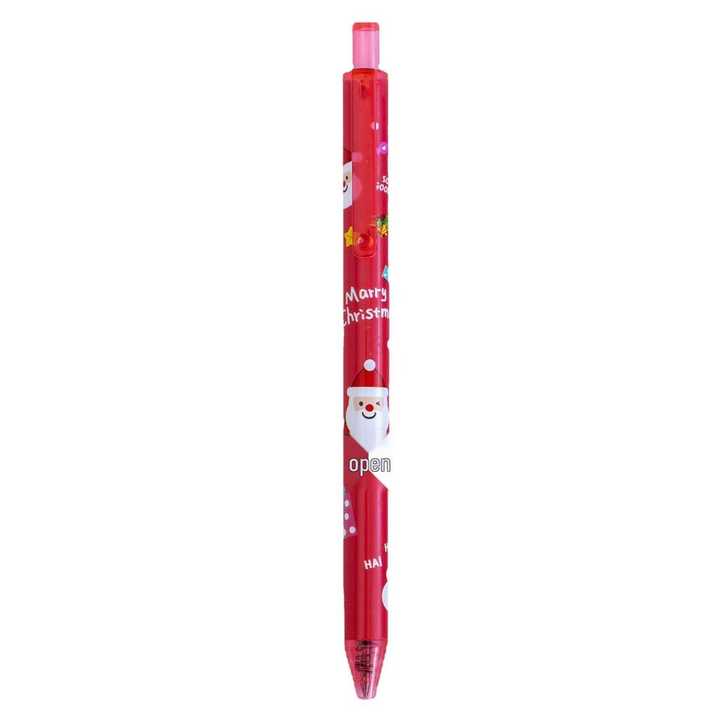 Creative Christmas Cartoon Click Gel Pen - Black Ink Signature Pen for Students