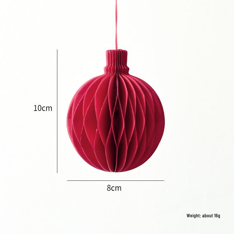 NUCHI Christmas Tree Ornaments: Origami Honeycomb Snowman Ball Pendants
