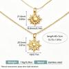 Versatile 18K Gold Sun Pendant Necklace - European & American Design, Simple & Stylish Clavicle Chain for Women