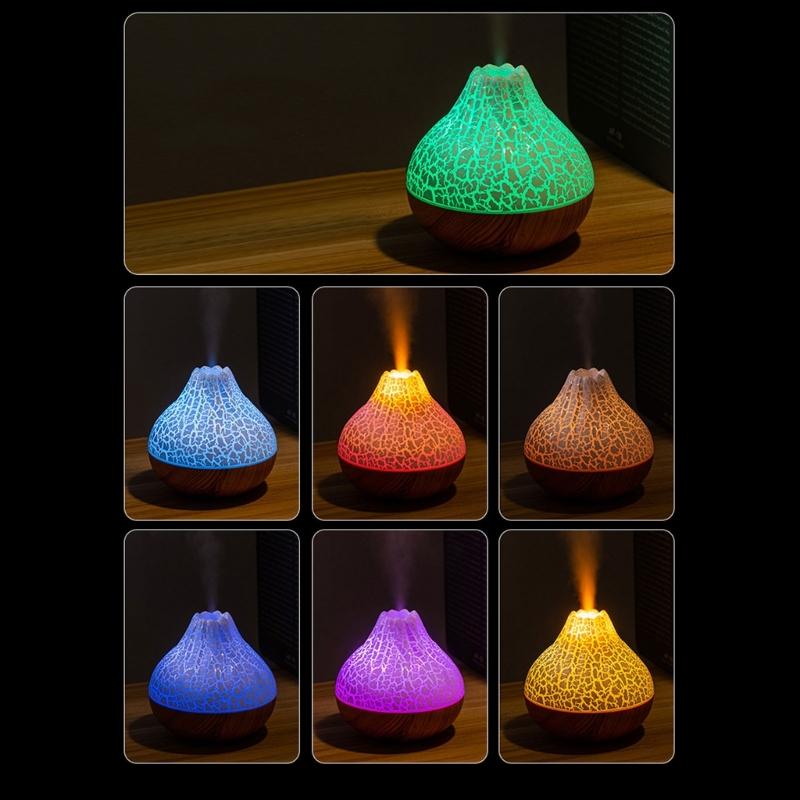 Fashion Volcano Designs Protable Humidifier 300ml Capacity Suitable for Dry Climates Enhances Indoor Air Quality
