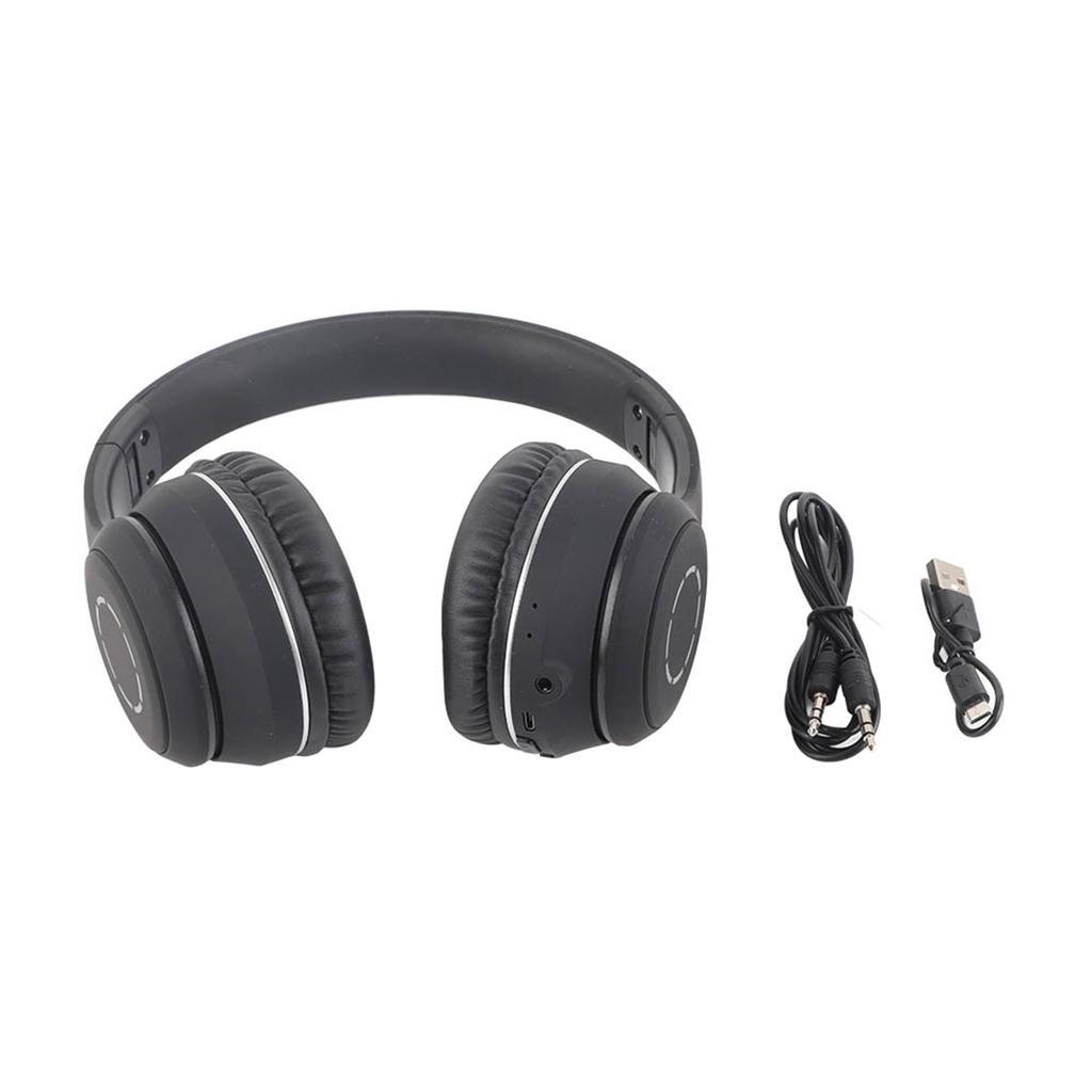 Bluetooth Headphone Heavy Bass Noise Cancelling Foldable Gradient Color Wireless Headset with Light for Phone Laptop