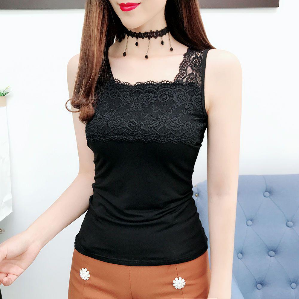 Lace Camisole Tank Top: Women s Plus Size, Slimming, Versatile Sleeveless Layer S [For 70-94 lbs]