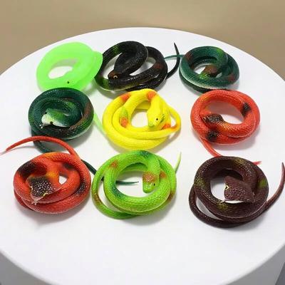 Lifelike Rubber Fake Snake Prank Toy Soft Material Scary Joke Prop Garden Yard Outdoor Decor Halloween Party Favors Children