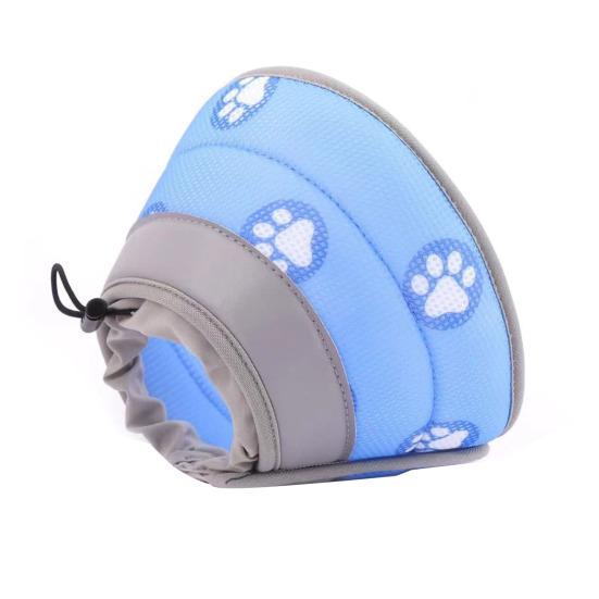 

Конусний нашийник для кішок Регульований нашийник для домашніх тварин М який конус для кошенят, щоб запобігти облизуванню Складаний Легкий Післяопераційний нашийник для відновлення для кішок та кошенят S синій