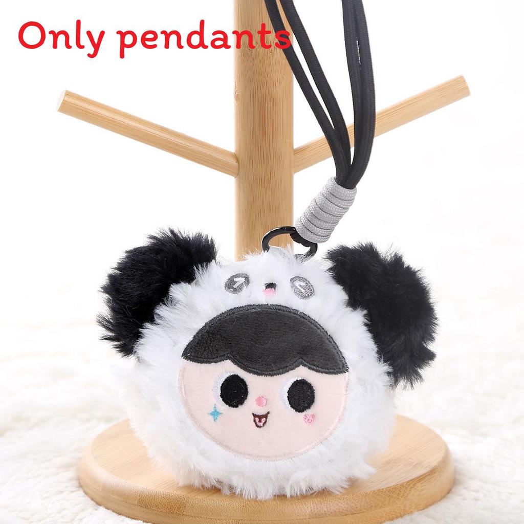 Baby Plush Three Keychain With Elephant Bear Rabbit Animal Design For Teens Gift