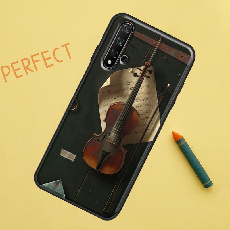 Music Violin For Huawei Nova 5T 9 10 SE 7i 8i 11i 12i Y60 Y61 Y70 Y72 Y73 Y90 Y91 P20 P30 P40 Lite Case