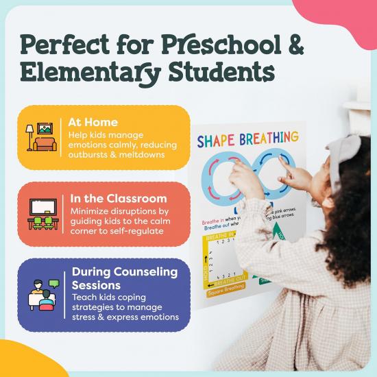 Calm Down Corner Posters – Feelings Chart for Kids, Preschool Classroom Toddler, Quiet Time Area, Coping Skills, Therapy Supplies, Social Emotional