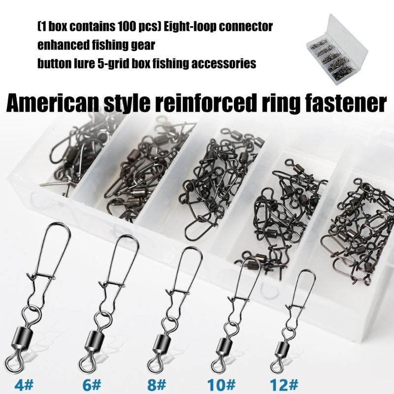 Ball Bearing Barrels Rolling Swivels Barrels Swivels Fishing Tackle Accessories Fishing Lure Hook Connector for Saltwater