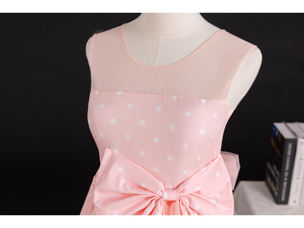 Neuer Stil Teenager Brautjungfern Mädchen Formelles Netzkleid für Abschlussfeier, Aufführung und Chor