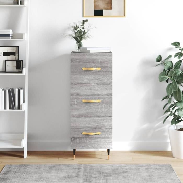 VidaXL Buffet Sonoma Grey 34.5x34x90 Cm Engineered Wood 828586