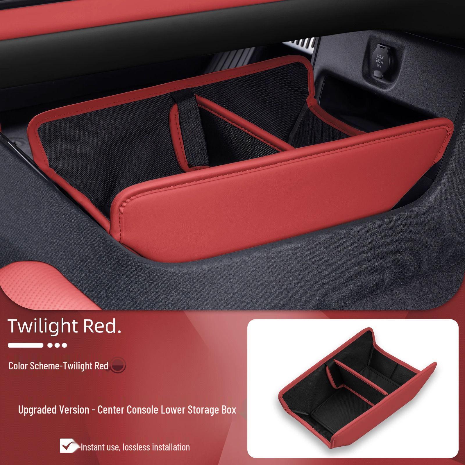 

Compact Folding Car Interior Storage Organizer for Xiaomi SU7 Center Console Nappa Leather SU7 Center Console Lower Storage Box
