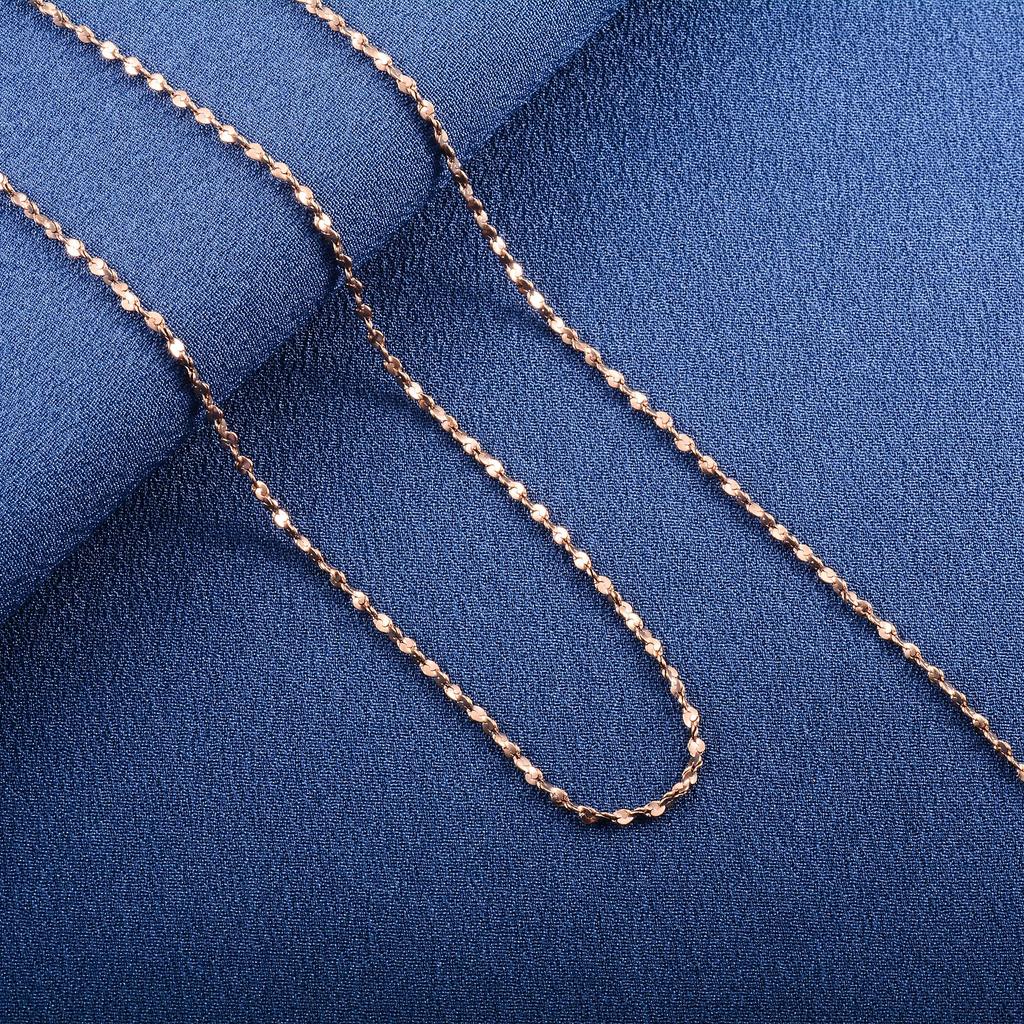 Dainty Women Necklace Glitter Cable Chain Stainless Steel Jewelry Accessories On Neck Collar for Ladies Choker DIY Gift