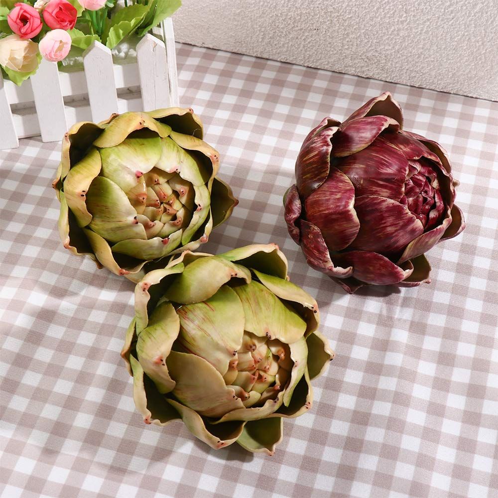 nearly natural faux fruit kitchen vase filler home decorations faux artichokes artificial decorations artificial artichoke